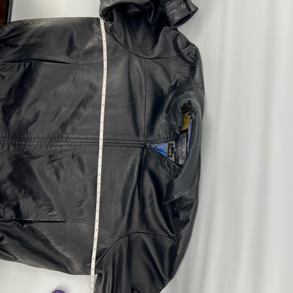 Wilsons Leather Pelle Studio Black Jacket Men 2X Thinsulate Lined Y2K Zip Coat - Picture 5 of 16